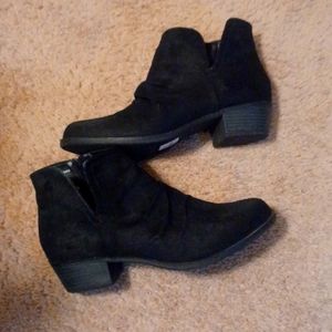 Lane Bryant Black suede booties size 9W